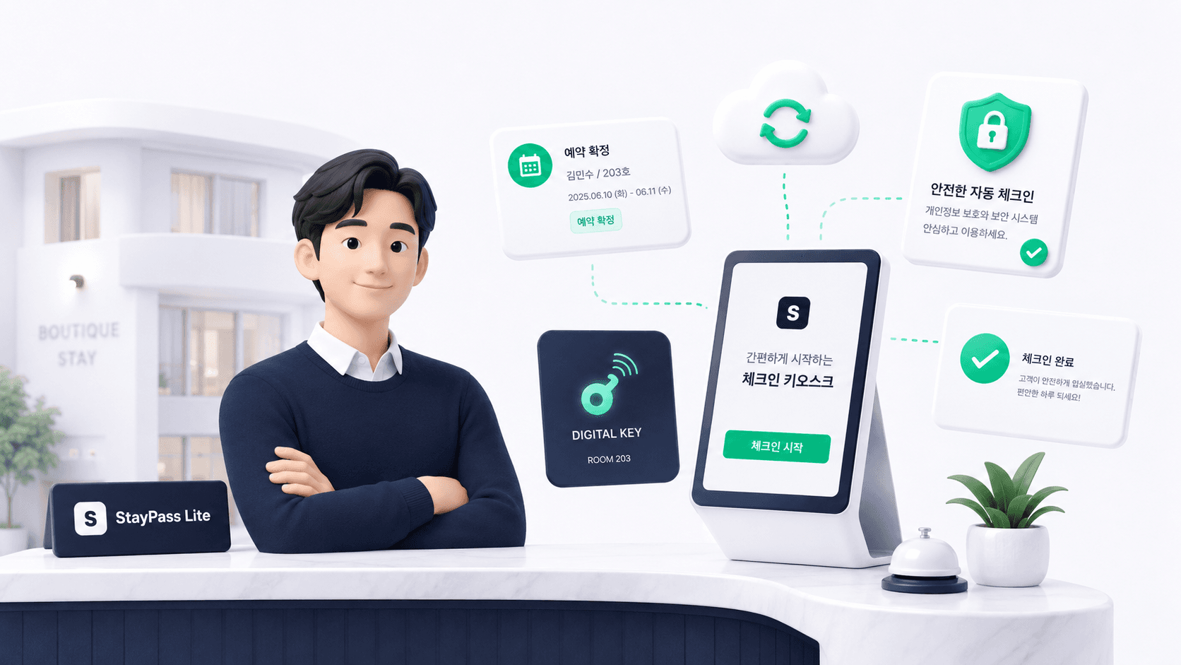 StayPass Lite 소개 페이지 메인 이미지